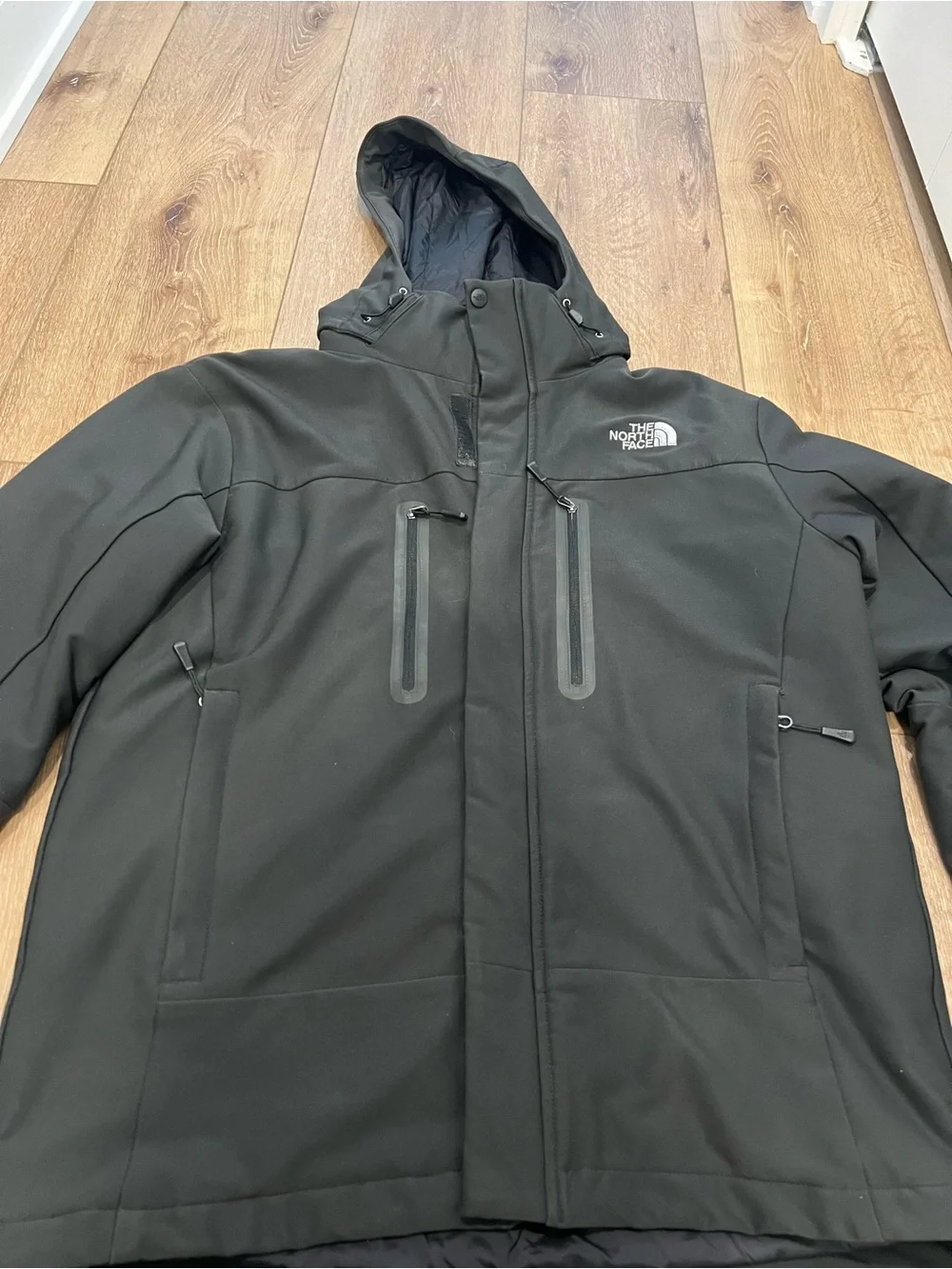 The North Face Men’s Black Hooded Softshell Coat